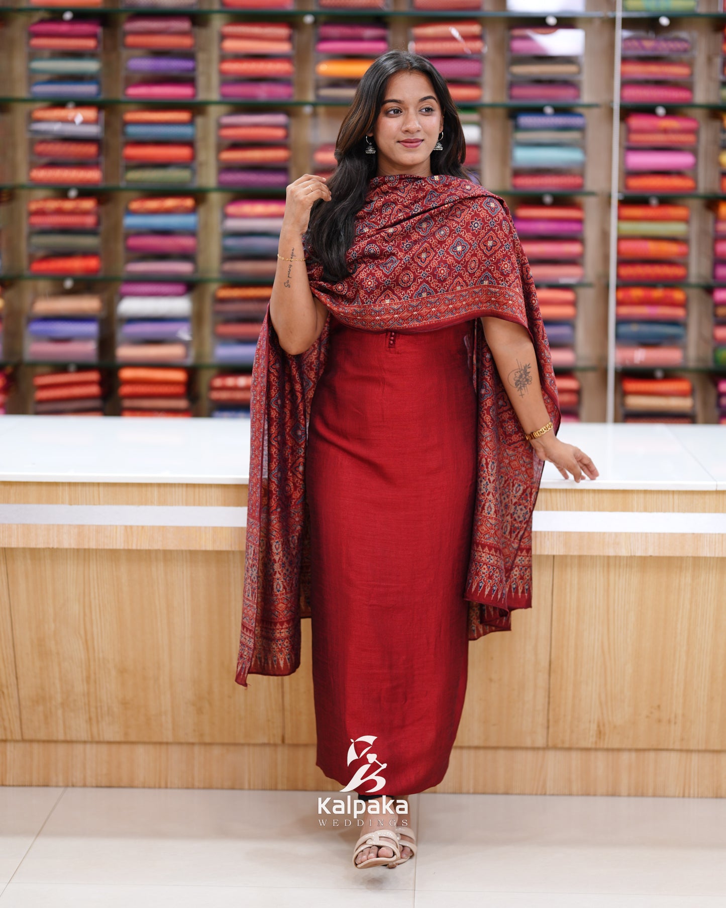 Kashmiri silk Unstitched Salwar set- π₯ π₯ K3063