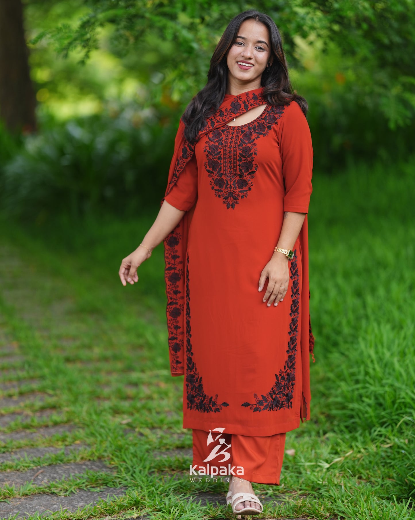 Thread work Georgette Unstitched Salwar set 🔥 🔥 K3064