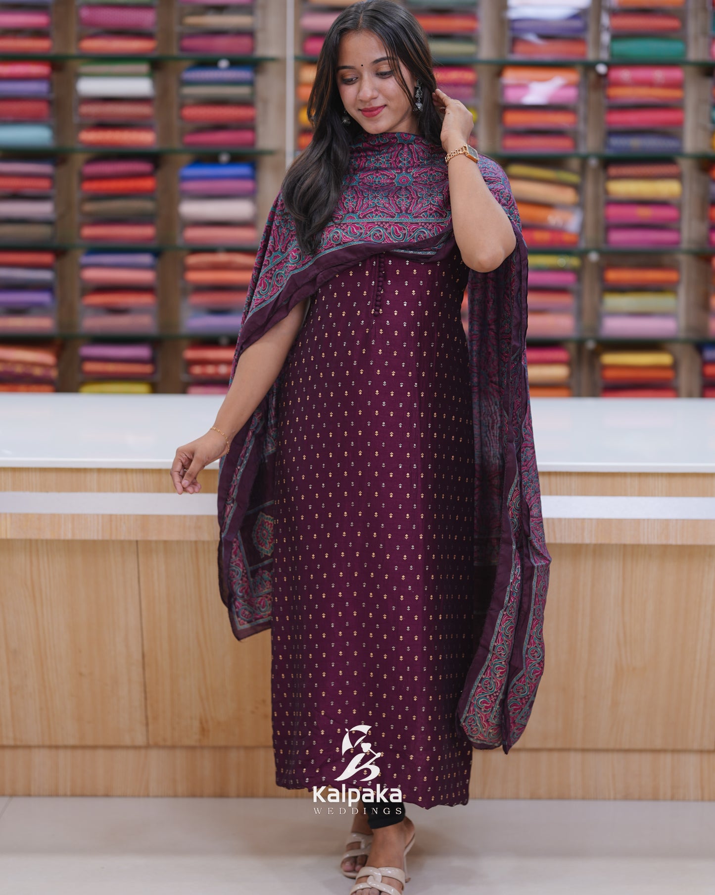 Butta Printed Unstitched Salwar Set ๐บ๐บ K3053