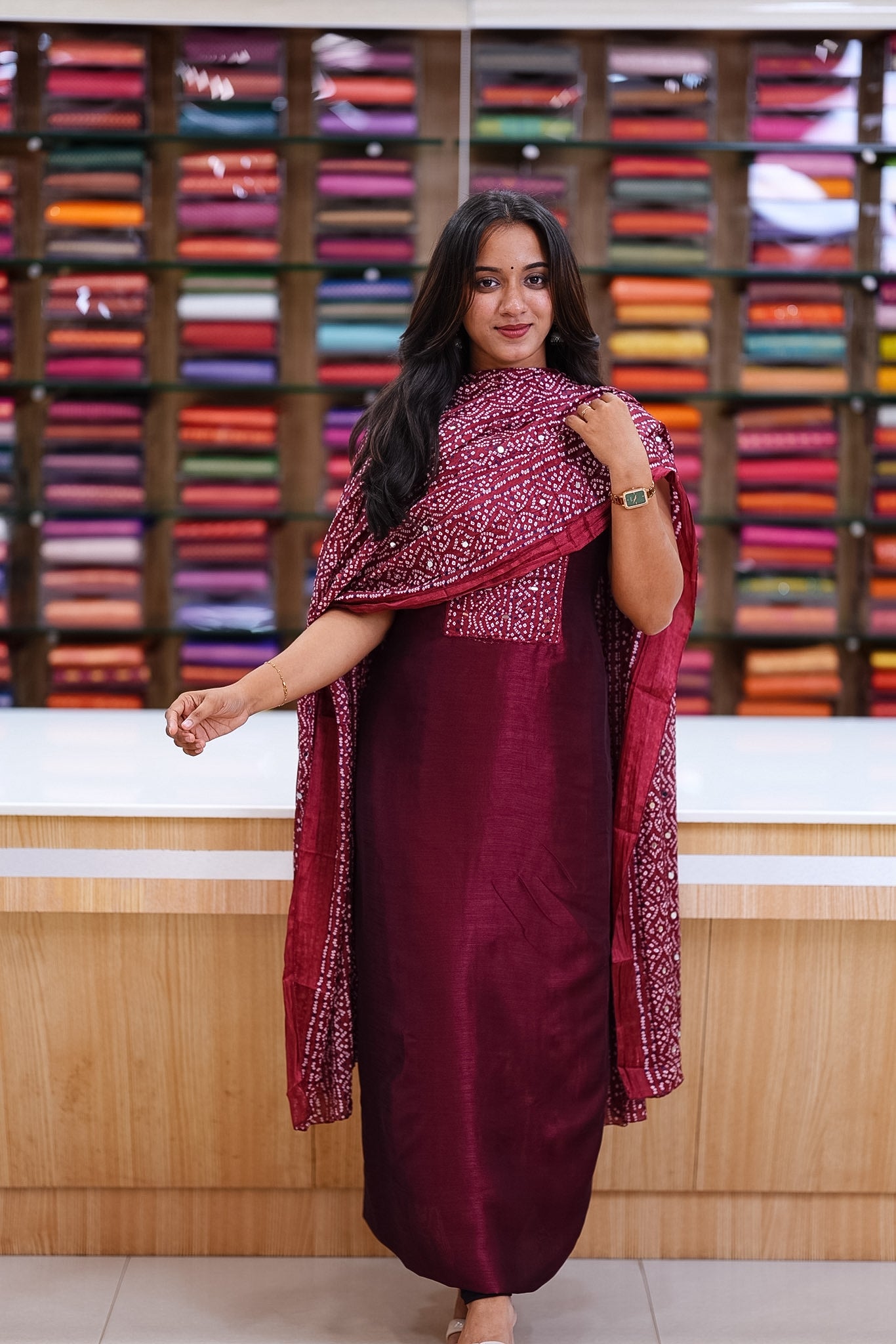 Kashmir Silk Unstitched Salwar Set 🌷 🌷K3059