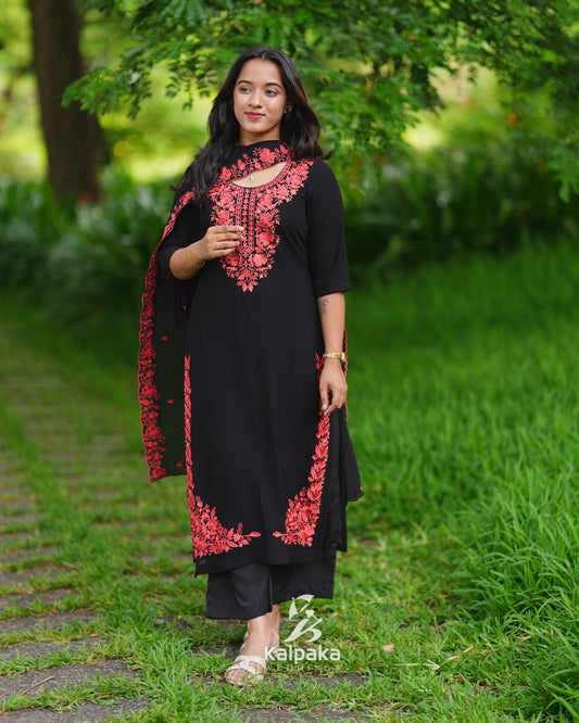 Thread work Georgette Unstitched Salwar set 🔥 🔥  K3064
