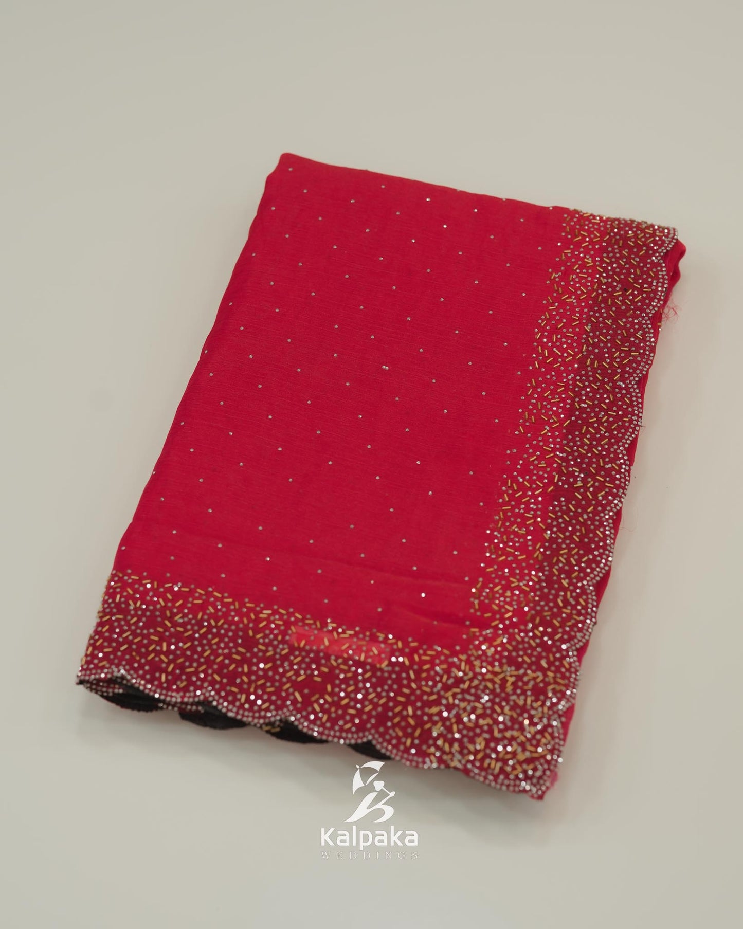 Rani pink Fancy Saree with Stone Work Border 🌸