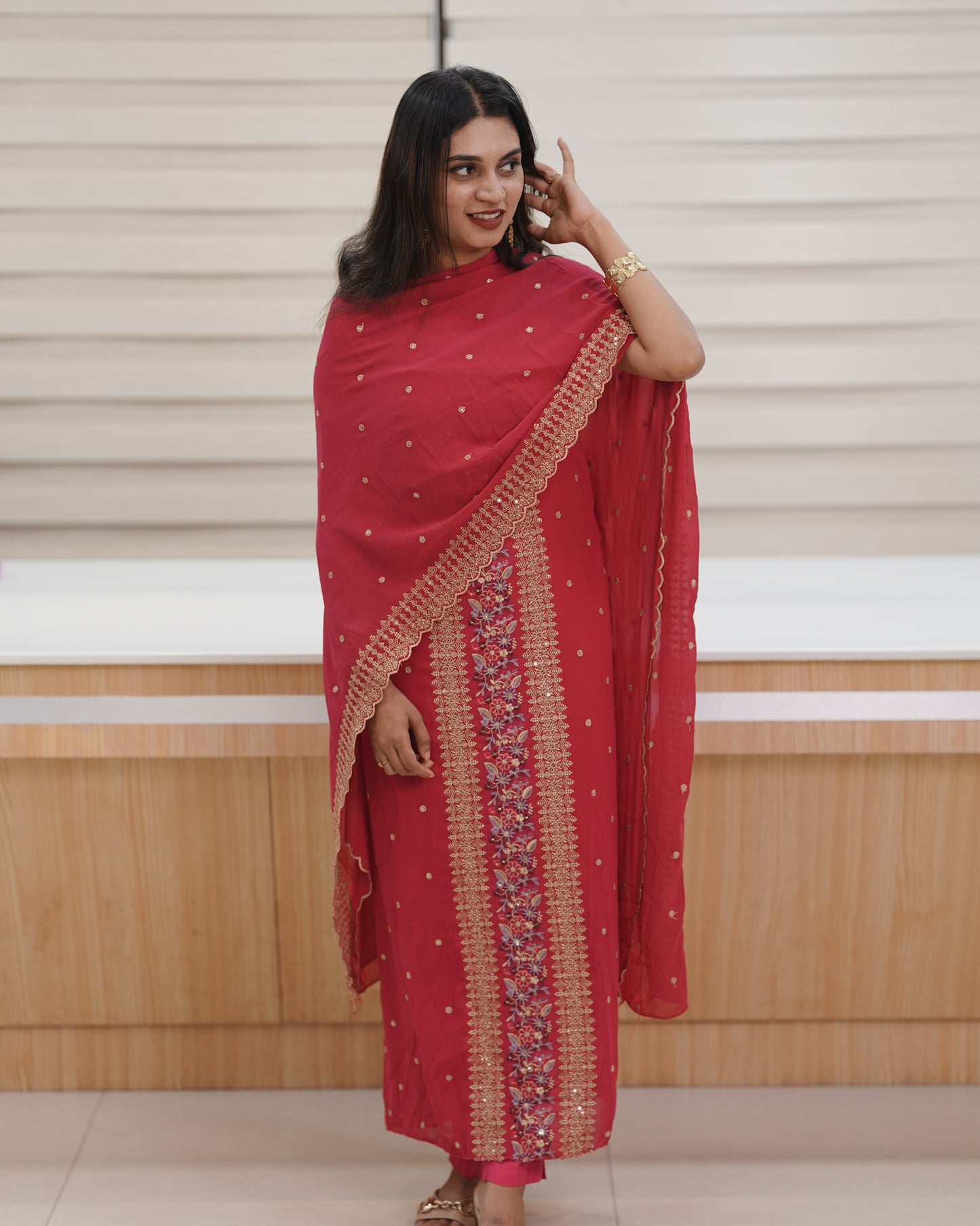 Viscose Georgette -Vertical Panel✨