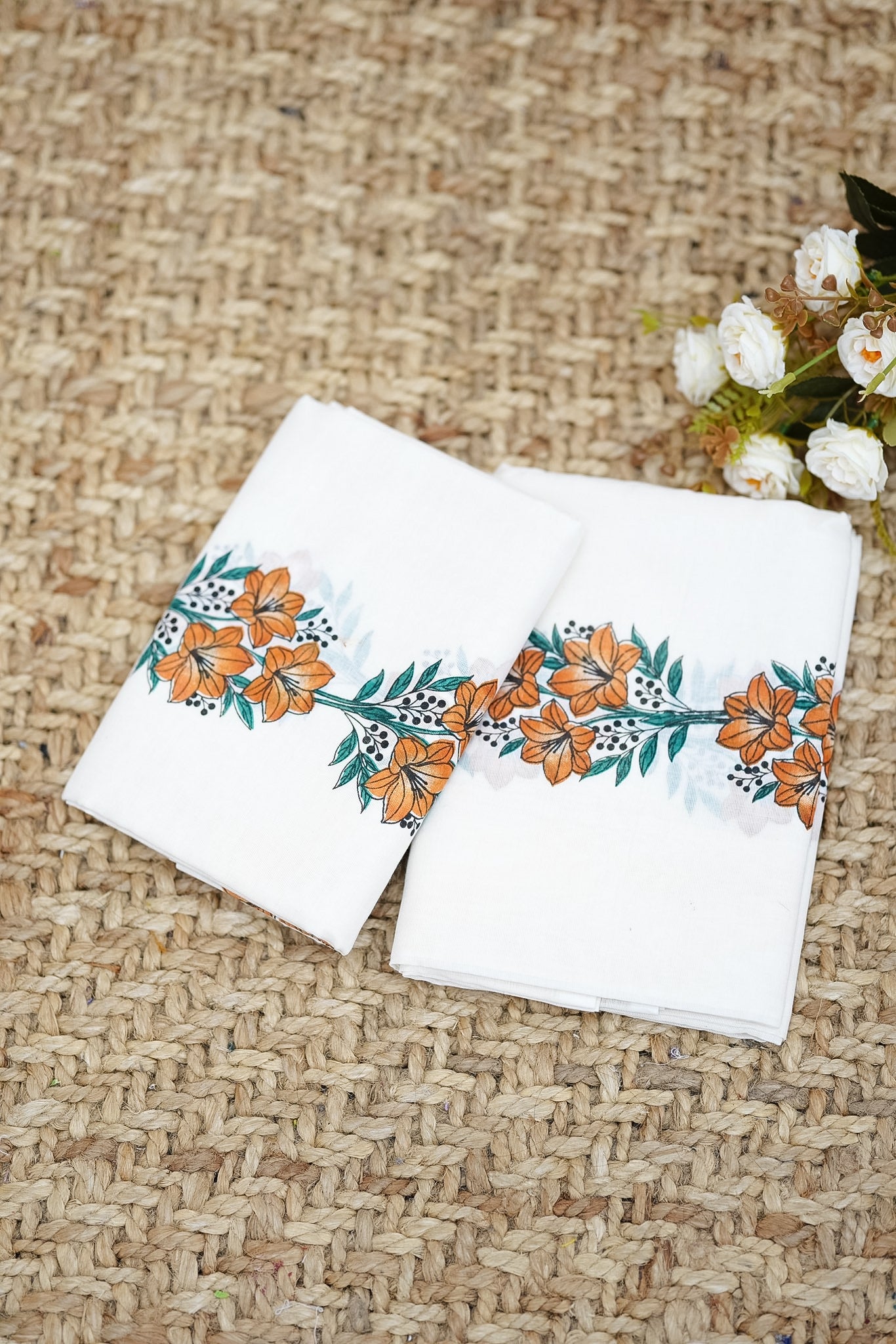 Ready to wear floral border Set Mundu🌸K5007🌸
