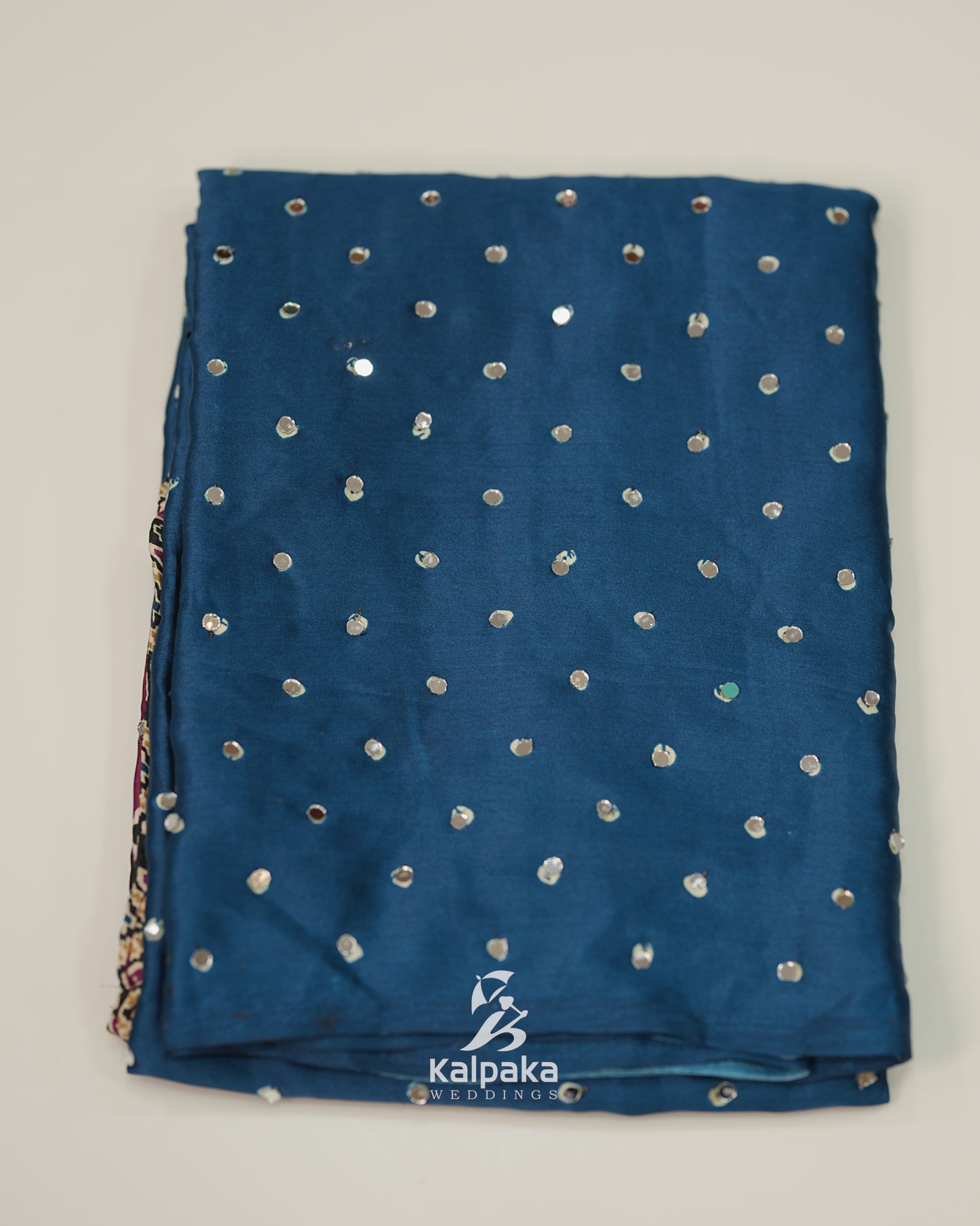 Semi-Modal Saree with Mirror Highlights 🌻
