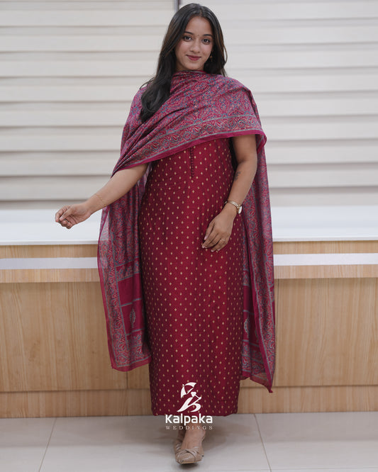 Butta Printed Unstitched Salwar Set ♦️♦️  K3046