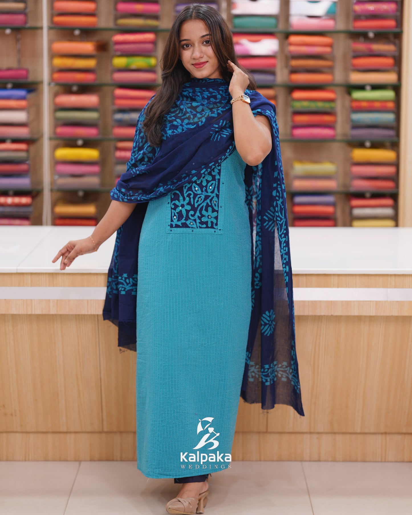Cotton Kantha Print unstitched salwar Set☀️  K3050