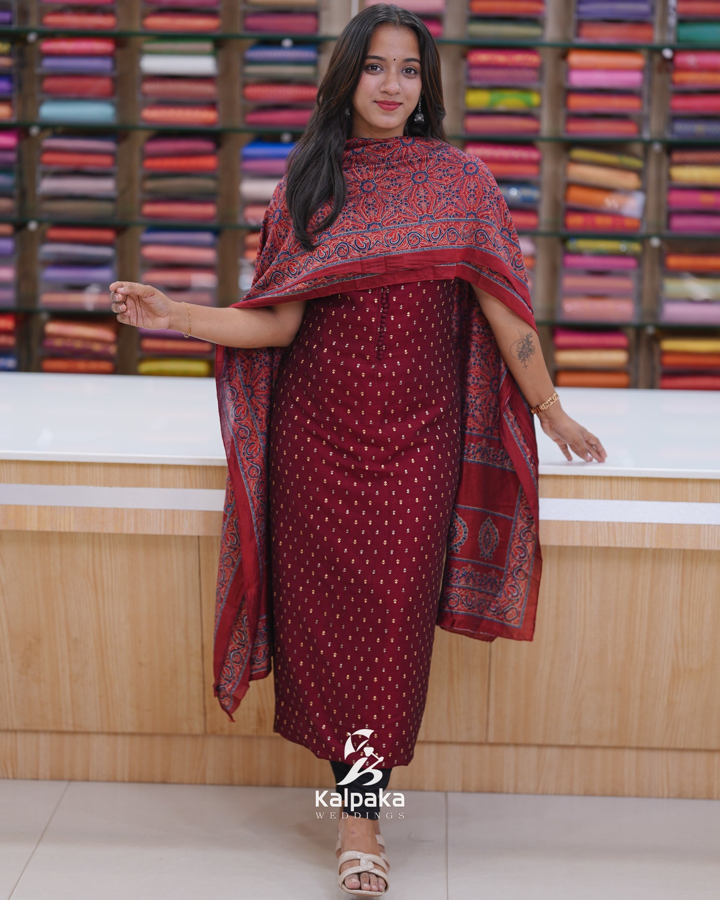 Butta Printed Unstitched Salwar Set  🔺🔺 K3053