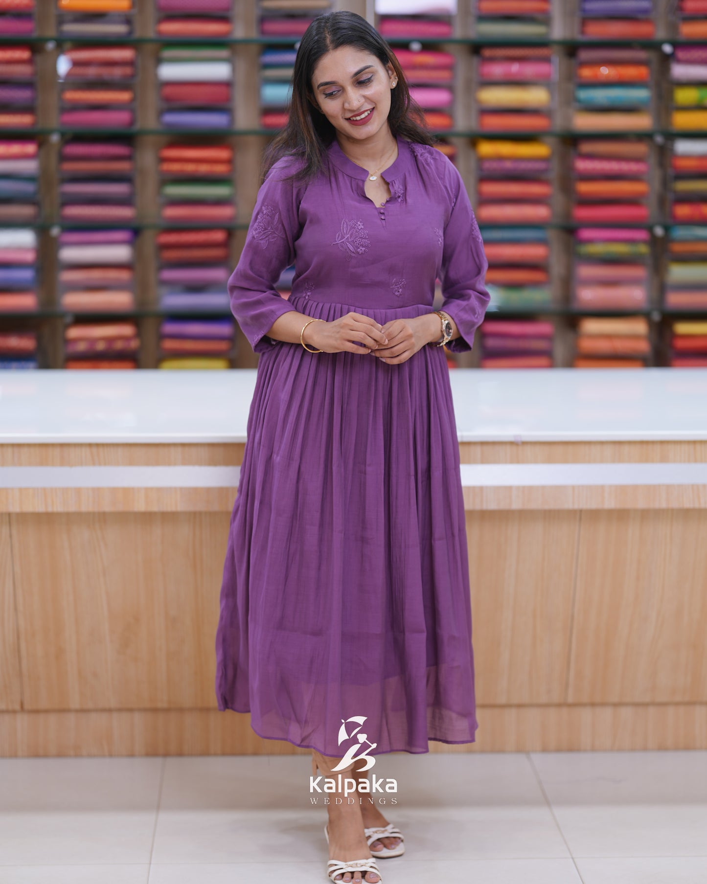 Frock style Pleated kurti  🪻  🪻  K4002