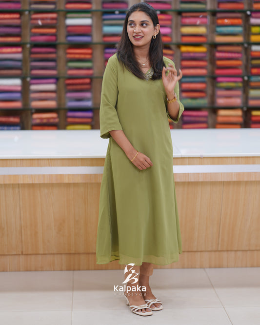 A-Line Georgette Kurta ☁️☁️☁️ K4003