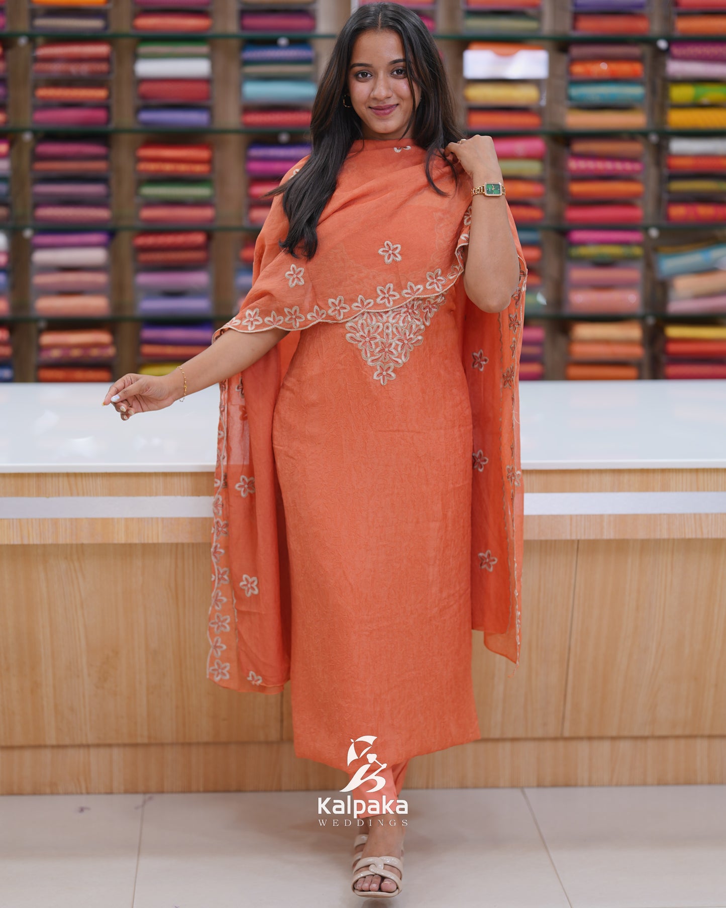Crushed Unstitched salwar set 🌲🌲 K3058