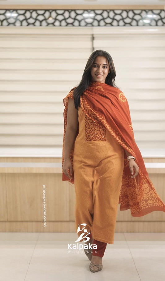 Cotton Kantha Print unstitched salwar Set☀️  K3050