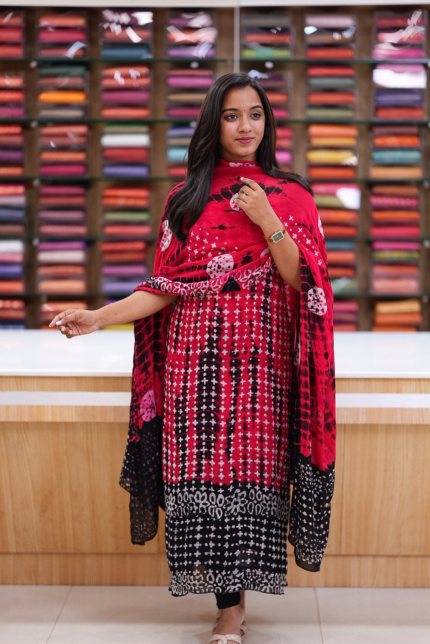Georgette unstitched salwar set K3061