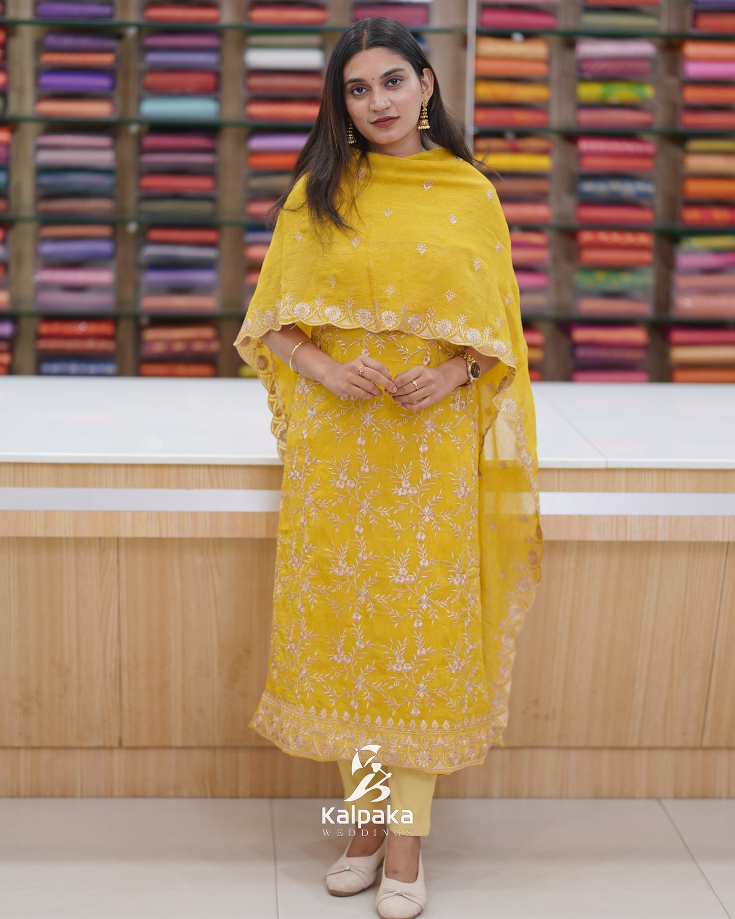 Crushed unstitched salwar set 🪴K3052